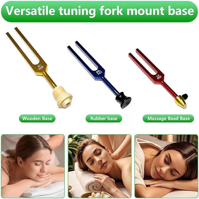 Yisowy 18pcs Solfeggio Tuning Forks Set, 10 Premium Aluminum Alloy Vibrational Forks with 2 Ergonomic Mallets, Activator & Accessories Kit for Yoga, Sound Therapy, Chakra Balancing & Stress Relief - Image 5