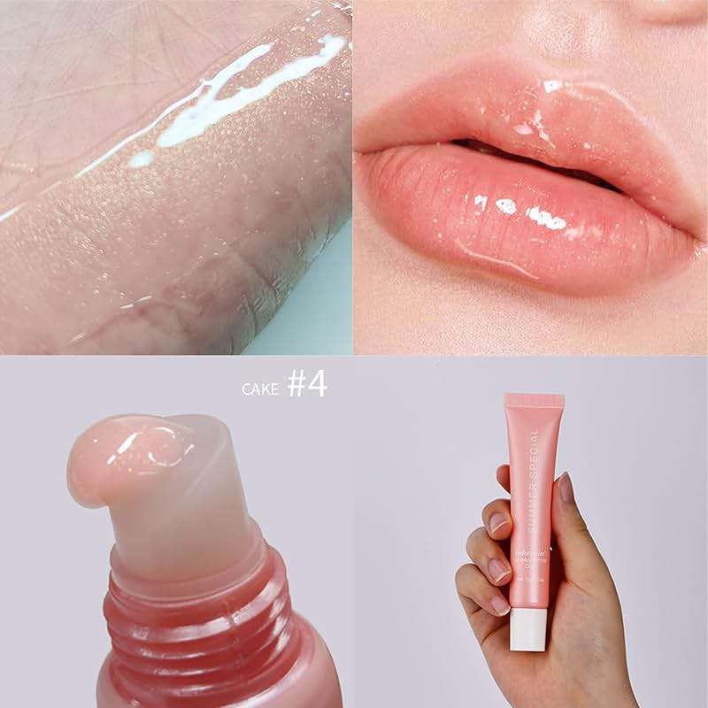 Lakerain 4 PCS Lip Glossy Butter Nourishing Balm,Lightweight,Non-Sticky,Long-lasting Lip Care Set - Image 3