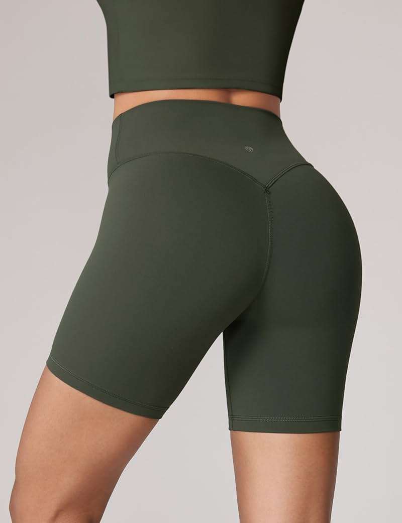 UNISSU Hugcurve No Front Seam High Waisted Workout Biker Shorts for Women 6 Inches Tummy Control Buttery Soft Yoga Pants Gym - Image 2