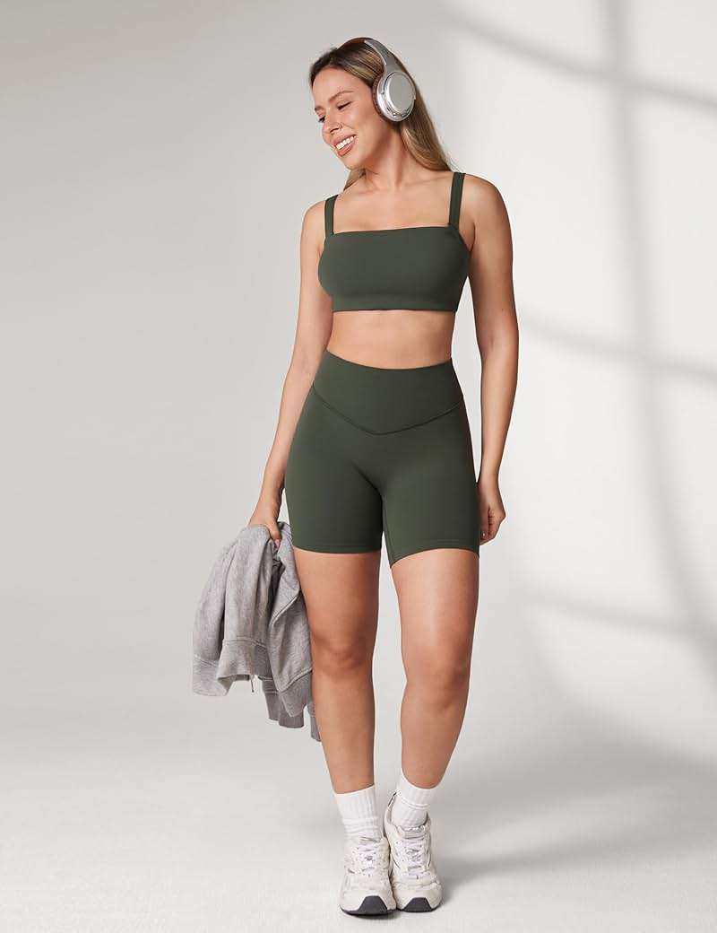 UNISSU Hugcurve No Front Seam High Waisted Workout Biker Shorts for Women 6 Inches Tummy Control Buttery Soft Yoga Pants Gym - Image 3