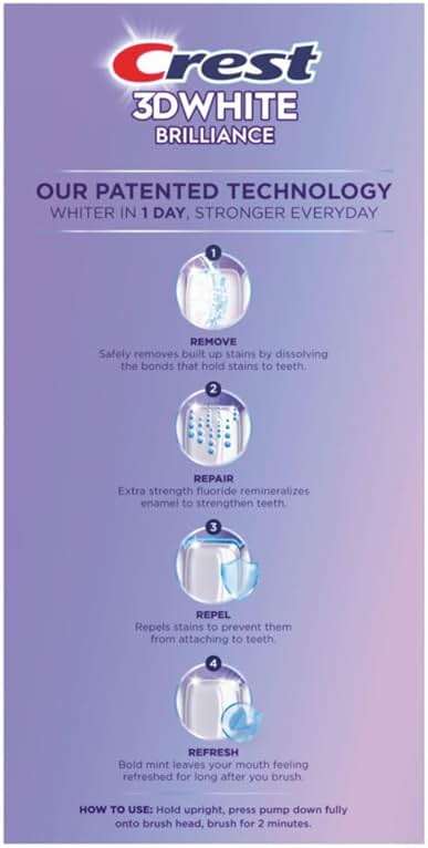 Crest 3DWhite Brilliance Deep Stain Remover Brilliant White Toothpaste - 3.1oz/2pk - Image 11