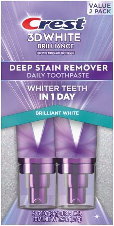 Crest 3DWhite Brilliance Deep Stain Remover Brilliant White Toothpaste - 3.1oz/2pk - Image 10