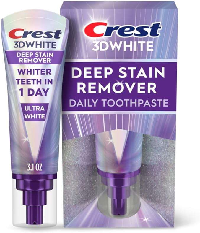 Crest 3DWhite Brilliance Deep Stain Remover Ultra White Toothpaste - 3.1oz - Image 1