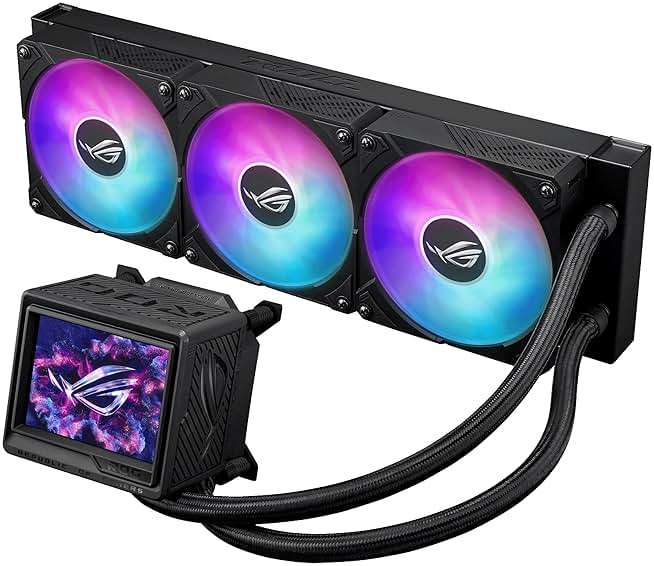 ASUS ROG RYUJIN III 360 ARGB Extreme All-in-one AIO CPU Liquid Cooler, AMD Ryzen 9000 & Intel Core Ultra Ready, Asetek Gen8 V2 Pump high Airflow Magnetic Fans; Customizable 3.5" LCD, 6 Year Warranty - Image 7
