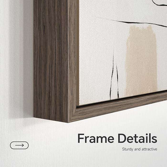 Framed Large Boho Neutral Abstract Wall Art for Living Room, Black Beige Sun and Moon Paintings Prints for Hallway Office, Set of 3 Piece Modern Minimalist Canvas Artwork Pictures 24x36 Inch - Image 4