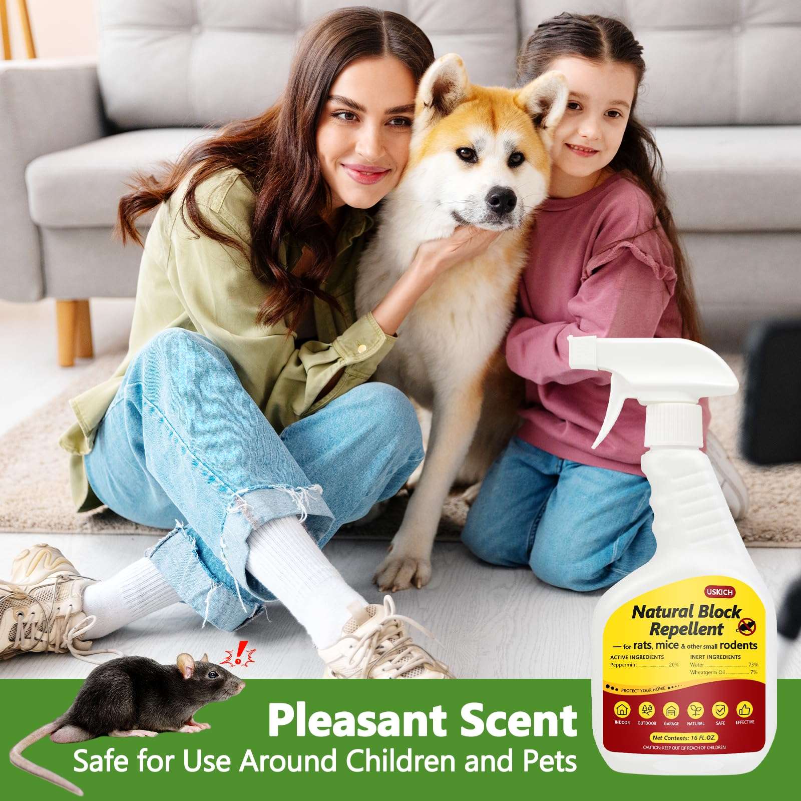 Peppermint Oil Rodent Repellent Spray for Vehicles -2 Pack Rodent Repellent & Mouse Repellent Spray, Natural Mice Repellent for Car Engines, RVs, Trucks & Boats - Safe Indoor & Outdoor Use,16oz - Image 6