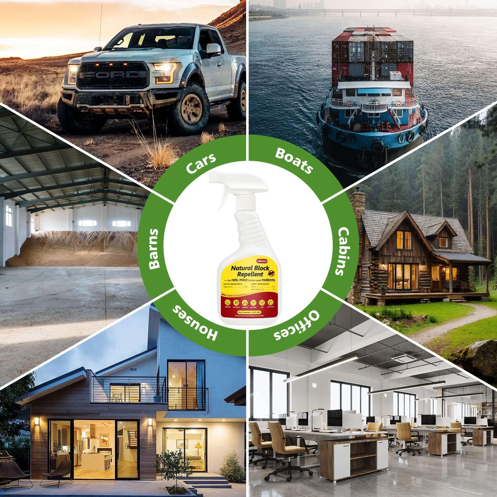 Peppermint Oil Rodent Repellent Spray for Vehicles -2 Pack Rodent Repellent & Mouse Repellent Spray, Natural Mice Repellent for Car Engines, RVs, Trucks & Boats - Safe Indoor & Outdoor Use,16oz - Image 7