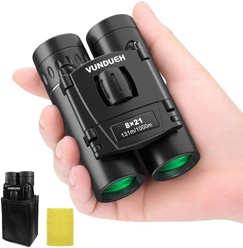 Mini Compact Binoculars for Adults and Kids - Waterproof High Powered Easy Focus Small Binocular, Ideal for Bird Watching, Hunting, Concert, Theater, Travel, Hiking, Sightseeing & Outdoor Sports - Image 1