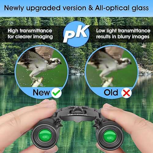 Mini Compact Binoculars for Adults and Kids - Waterproof High Powered Easy Focus Small Binocular, Ideal for Bird Watching, Hunting, Concert, Theater, Travel, Hiking, Sightseeing & Outdoor Sports - Image 5