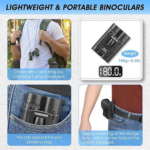 Mini Compact Binoculars for Adults and Kids - Waterproof High Powered Easy Focus Small Binocular, Ideal for Bird Watching, Hunting, Concert, Theater, Travel, Hiking, Sightseeing & Outdoor Sports - Image 6