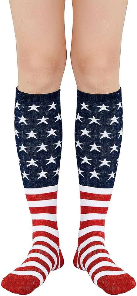American Trends Women's Knee High Socks, Novelty Holiday Printed Tall Tube Socks, Casual & Party Athletic Sports Stockings - Image 2