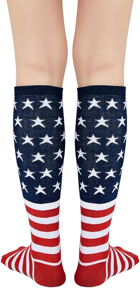 American Trends Women's Knee High Socks, Novelty Holiday Printed Tall Tube Socks, Casual & Party Athletic Sports Stockings - Image 3