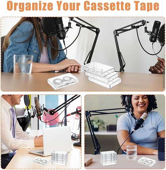 25 Pcs Audio Cassette Storage Cases - Clear Plastic Cassette Tape Cases, Classic Style Boxes Cassette | Replace Lost & Damaged Cases | Perfect as Cassette Tape Storage(4.3" L x2.8 W x0.6 H) - Image 6