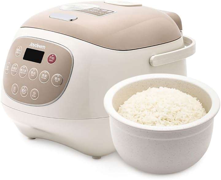 Joydeem Ceramic Rice Cooker, 6 Cups Uncooked Rice Cookers with Pure Ceramic Inner Pot, Healthy & PFOA Free, 3L/3.2 qt, DFB-C300 - Image 1