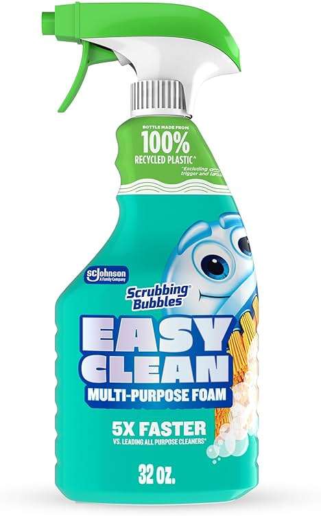 Scrubbing Bubbles Easy Clean Foaming Bleach-Free Bathroom All Purpose Cleaner, Fast-Acting Foam Cleans Limescale, Dirt and Grime on Showers, Sinks, Toilets, Tiles, Counters, & More, 32oz Spray - Image 1