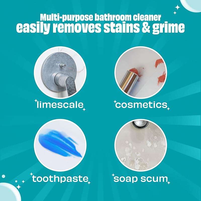 Scrubbing Bubbles Easy Clean Foaming Bleach-Free Bathroom All Purpose Cleaner, Fast-Acting Foam Cleans Limescale, Dirt and Grime on Showers, Sinks, Toilets, Tiles, Counters, & More, 32oz Spray - Image 3