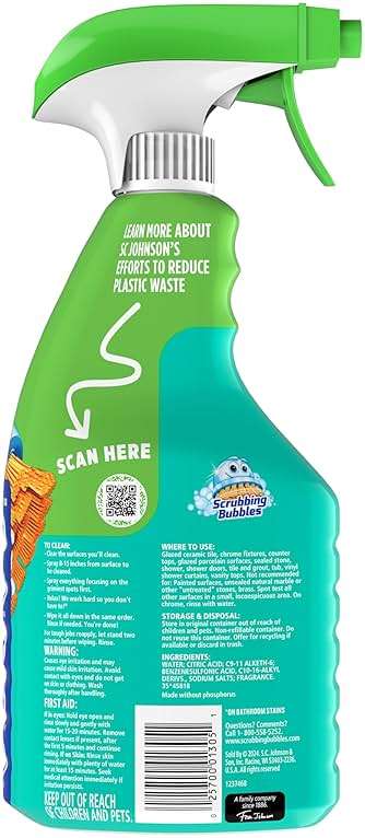 Scrubbing Bubbles Easy Clean Foaming Bleach-Free Bathroom All Purpose Cleaner, Fast-Acting Foam Cleans Limescale, Dirt and Grime on Showers, Sinks, Toilets, Tiles, Counters, & More, 32oz Spray - Image 9