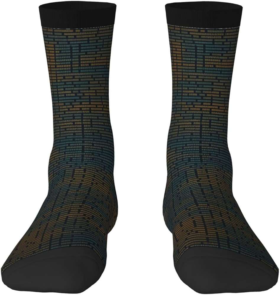 MUFLVDX Programming Code Print Unisex Socks,Comfortable And Breathable Cotton Socks,Suitable For All Seasons - Image 1