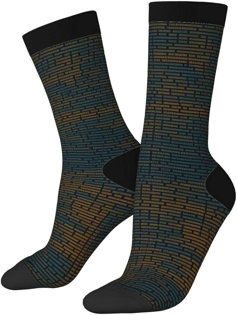 MUFLVDX Programming Code Print Unisex Socks,Comfortable And Breathable Cotton Socks,Suitable For All Seasons - Image 2