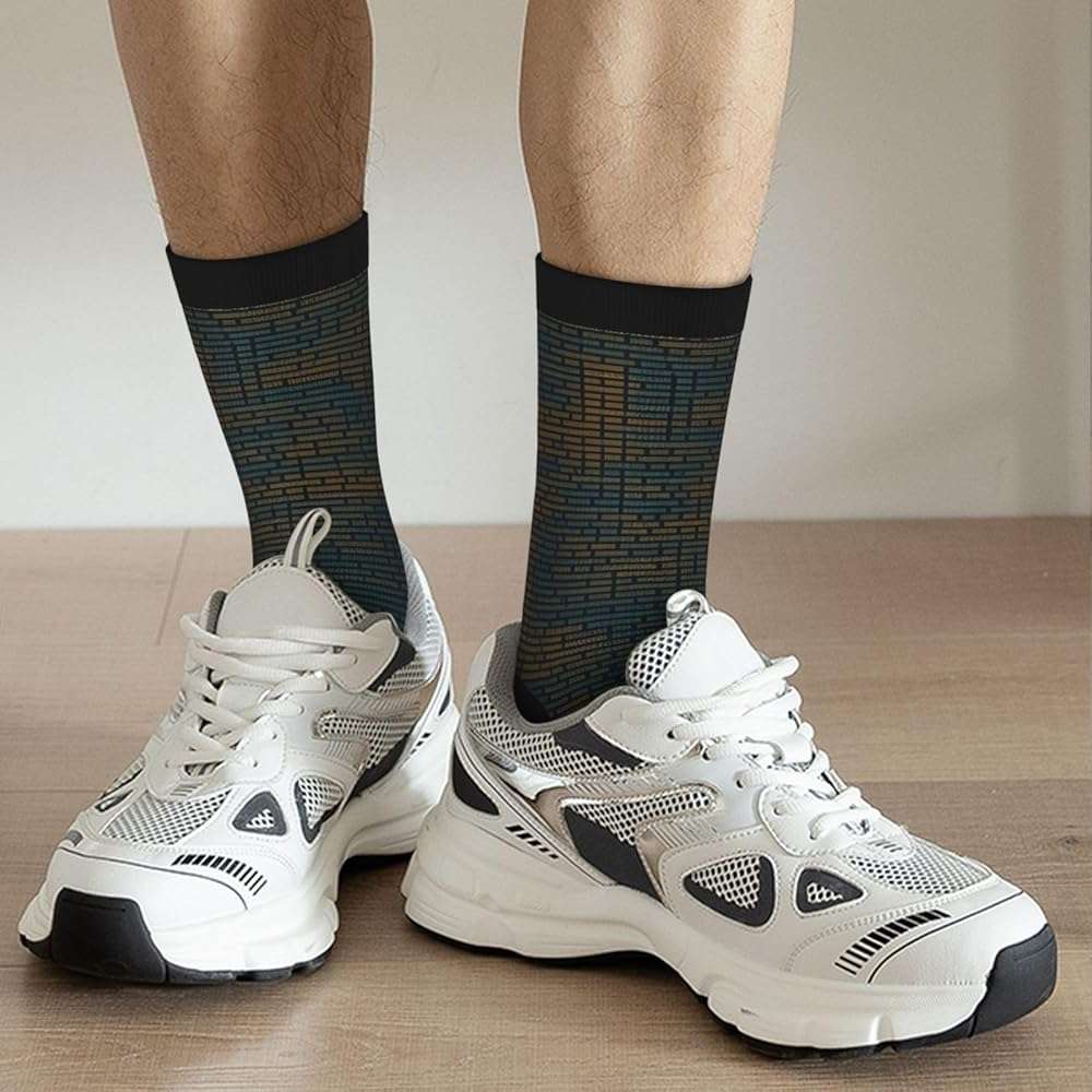 MUFLVDX Programming Code Print Unisex Socks,Comfortable And Breathable Cotton Socks,Suitable For All Seasons - Image 9