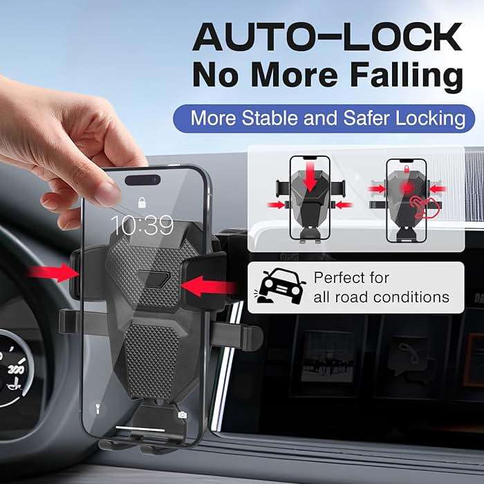 Sunsdrew Car Phone Holder for BMW X1 X2 2019-2021/X5 2014-2018/X6 2015-2019 Accessories,Adjustable Phone Mount for 10.2-inch Screen,Hands-Free Ultra Stable Phone Stand for All Phones - Image 3