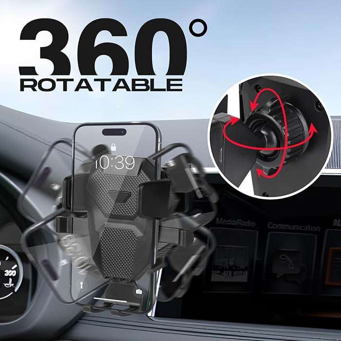 Sunsdrew Car Phone Holder for BMW X1 X2 2019-2021/X5 2014-2018/X6 2015-2019 Accessories,Adjustable Phone Mount for 10.2-inch Screen,Hands-Free Ultra Stable Phone Stand for All Phones - Image 4