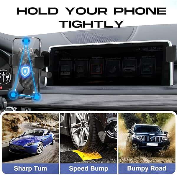 Sunsdrew Car Phone Holder for BMW X1 X2 2019-2021/X5 2014-2018/X6 2015-2019 Accessories,Adjustable Phone Mount for 10.2-inch Screen,Hands-Free Ultra Stable Phone Stand for All Phones - Image 7