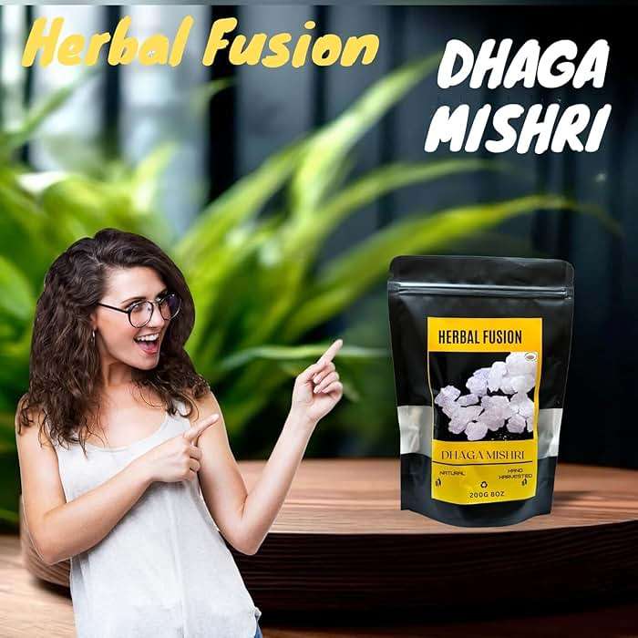 Herbal Fusion Dhaga Mishri, 8 Oz, 100% Natural, Gluten Free, Thread Crystals, Resealable Bags - Image 4