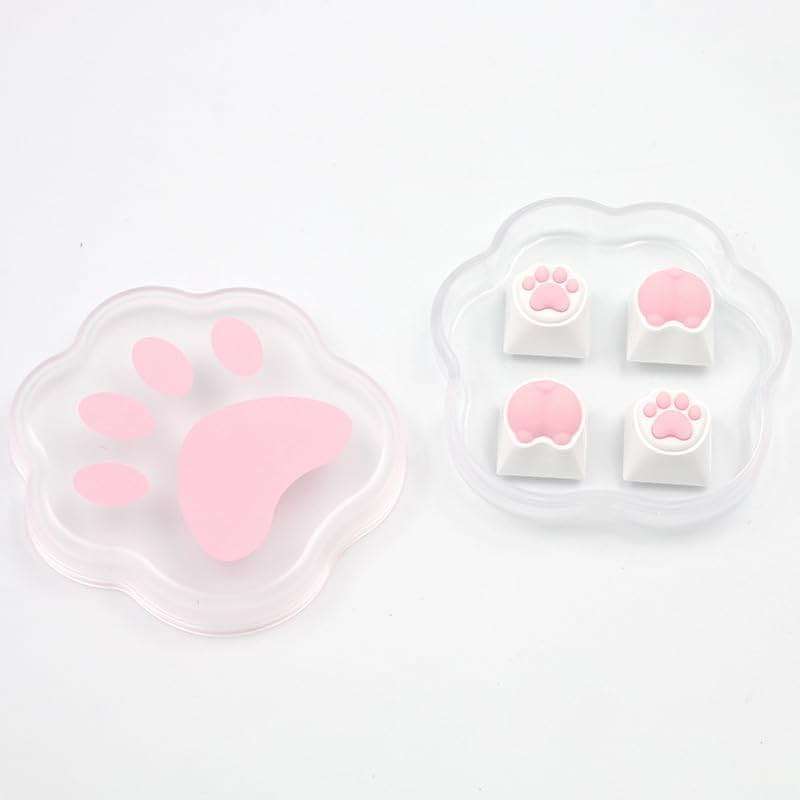 JCSMARTEC 4Pack Cute Pink Keycaps, Custom R4 Funny Cartoon Keycaps PBT Gaming ESC Backlit Key Cap for Mechanical Keyboard MX Switch - Image 5