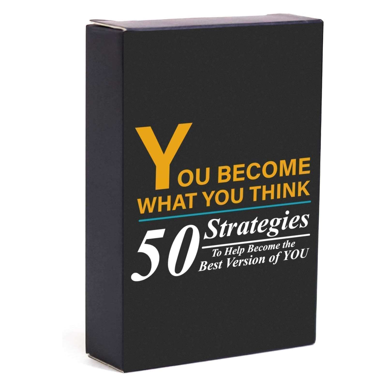You Become What You Think - Affirmation Cards for Men, 50 Double-Sided Daily Motivational Inspirational Cards to Elevate An Athlete Mindset, Affirmation Gifts for Husband, Motivation Gift for Coworker - Image 1