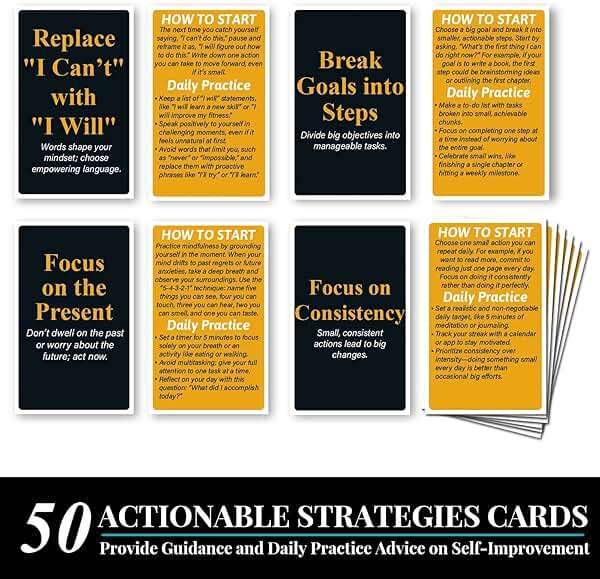 You Become What You Think - Affirmation Cards for Men, 50 Double-Sided Daily Motivational Inspirational Cards to Elevate An Athlete Mindset, Affirmation Gifts for Husband, Motivation Gift for Coworker - Image 4