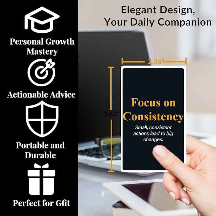 You Become What You Think - Affirmation Cards for Men, 50 Double-Sided Daily Motivational Inspirational Cards to Elevate An Athlete Mindset, Affirmation Gifts for Husband, Motivation Gift for Coworker - Image 5