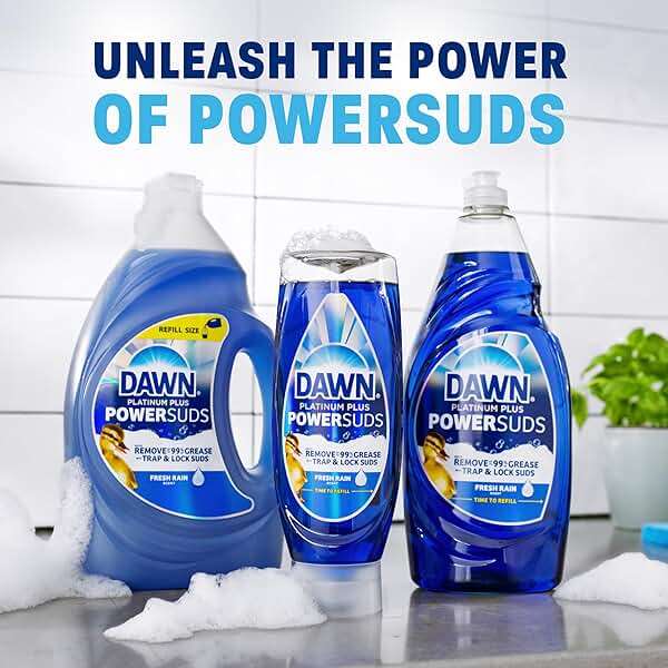 Dawn Platinum Plus PowerSuds Liquid Dish Soap, 38 oz. Bottle - Image 9