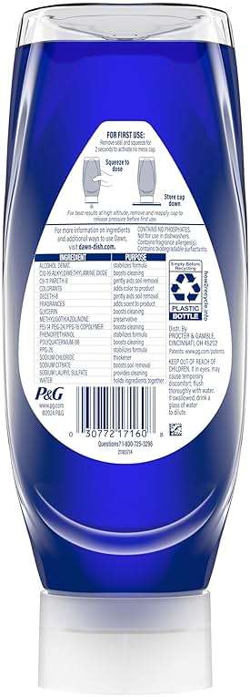 Dawn Platinum Plus PowerSuds Liquid Dish Soap, 17.4 oz. EZ-Squeeze Bottle - Image 11