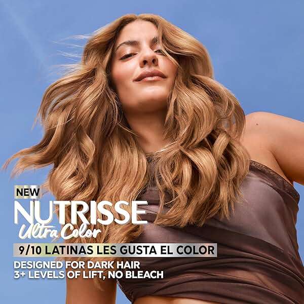 Garnier Nutrisse Ultra Color Hair Color, Permanent Hair Dye for Up to 8 Weeks of Bold, Vibrant Results, Vegan & Cruelty-Free, LC1 Hi-Lift Light Brown (Salted Caramelo), 2 Count - Image 3