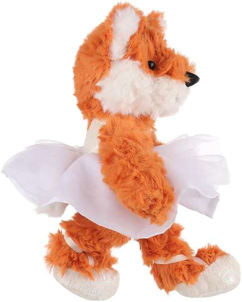 Apricot Lamb Ballet Fox Stuffed Animals for Kids, Soft Cute Plush Toys for Baby Girl and Boy, Fluffy Ballet Fox 6.7 Inches - Image 4