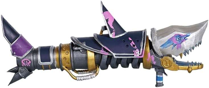 Vasojot Unisex Vi Jinx Powder Cosplay Shark Ornament Prop Jinx Costume Outfits Accessories Adult Halloween for Fans Blue - Image 1