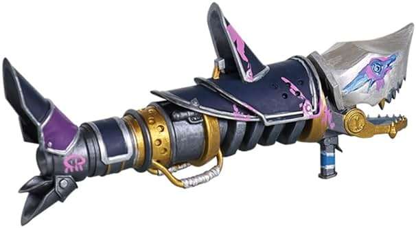 Vasojot Unisex Vi Jinx Powder Cosplay Shark Ornament Prop Jinx Costume Outfits Accessories Adult Halloween for Fans Blue - Image 2