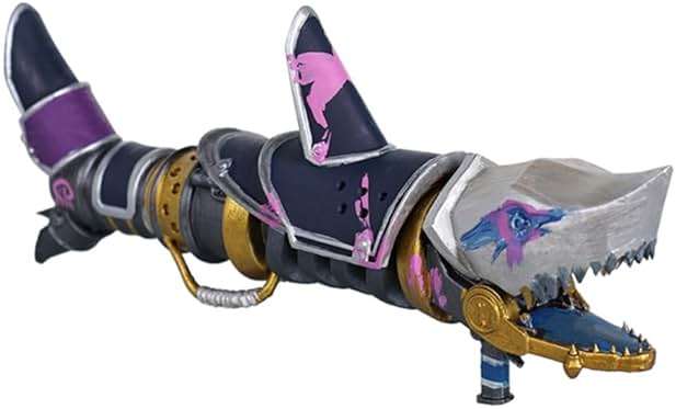 Vasojot Unisex Vi Jinx Powder Cosplay Shark Ornament Prop Jinx Costume Outfits Accessories Adult Halloween for Fans Blue - Image 3