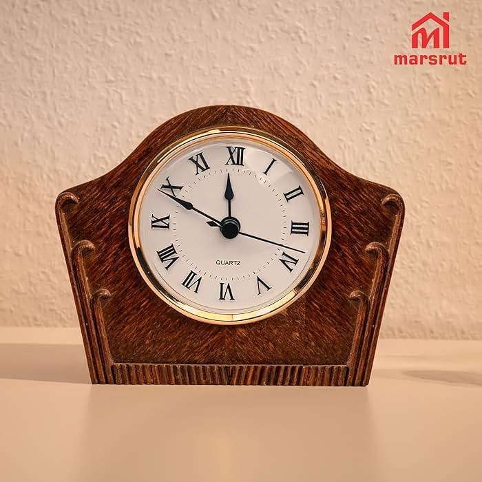 3-1/8 Inch (80 mm) Clock Inserts, Fit 3 Inch (76mm) Hole Diameter, Quartz Clock Movement Replacement, Gold Rim Roman Retro Numeral Skeleton Clock Fit-Up for Wall Living Room Bedroom Home Decor - Image 6