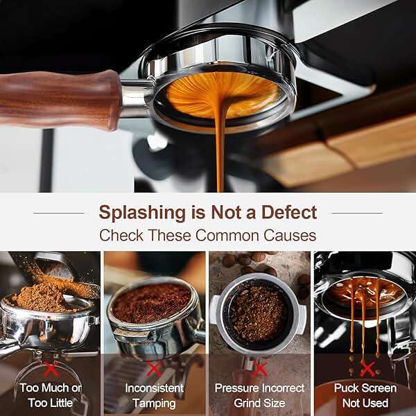 WhaleSiper 54mm Bottomless Portafilter with Puck Screen, Compatible with Breville BES870/880 & Solis etc., 3-Ear Stainless Head - Image 4