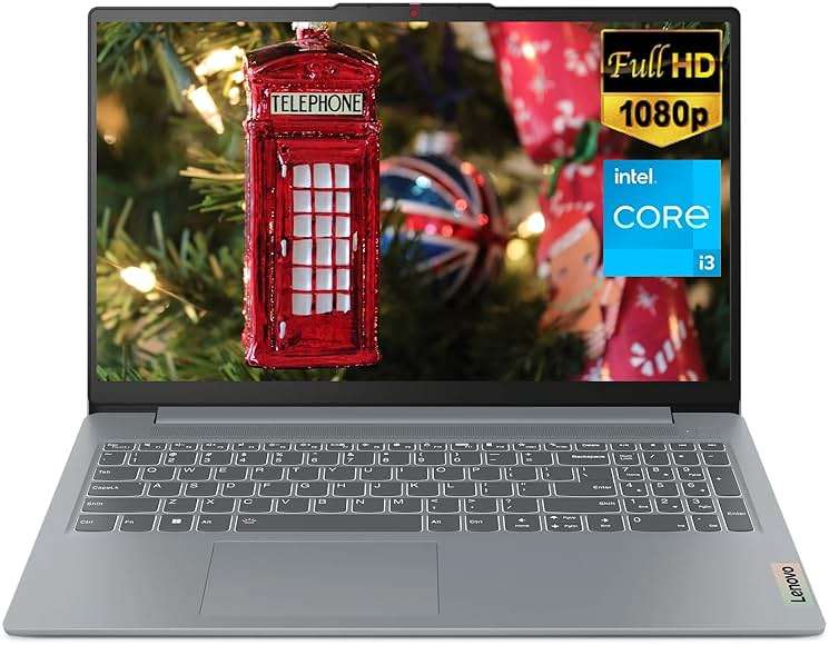 Lenovo IdeaPad Slim 3i Laptop, 15.6" FHD Display, Intel Core i3-N305 8-Core Processor, 8GB LPDDR5 RAM, 256GB SSD, Intel UHD Graphics, Wi-Fi 6, Bluetooth 5, Windows 11 S, Arctic Grey, EAT 64GB SD Card - Image 1