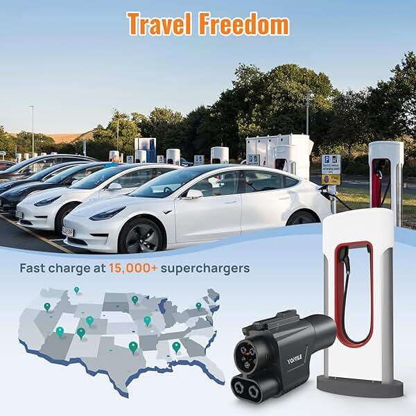 2025 Upgraded for Tesla Supercharger to CCS1 Charging Adapter Max 500A, 1000V- Fast Charge NACS to CCS Charging Adapter Compatible with Tesla Supercharger [Check with Your Automaker for Compatibility] - Image 4