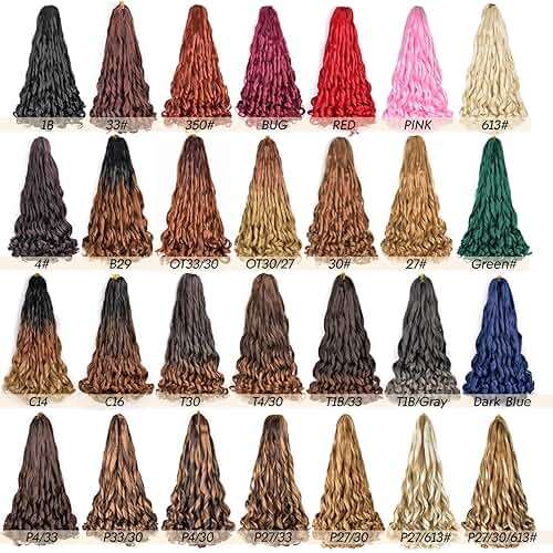 Synthetic French Curl Braiding Hair for Black Women 22 Inch 8 Packs Curly Braiding Hair for Box Braids 75g/Pack Tangle Free Bouncy French Curls Braiding Hair Extensions (22Inch,8 Packs,33#) - Image 3