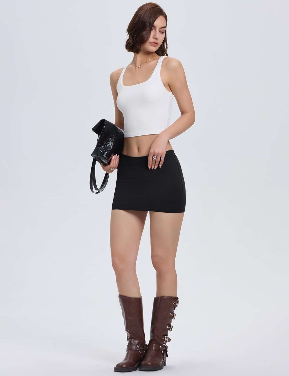 Lomon Y2k Mini Skirts for Women with Shorts Underneath Bodycon Skorts Sexy Club Date Night Outfits Trendy 2026 Streetwear - Image 5