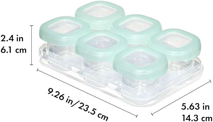 OXO Tot 12-Piece Baby Blocks Food Storage Container Set - Opal - Image 2