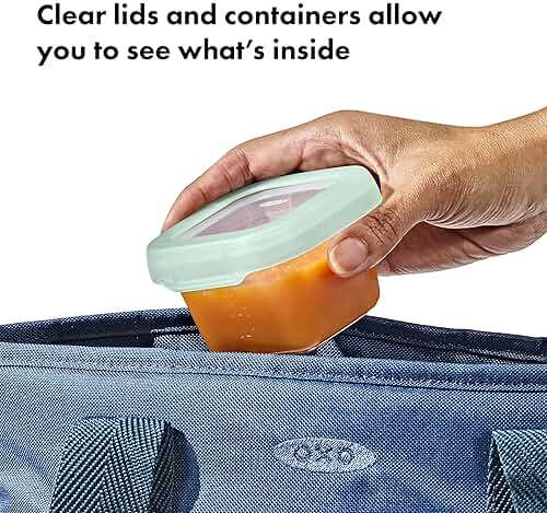 OXO Tot 12-Piece Baby Blocks Food Storage Container Set - Opal - Image 5