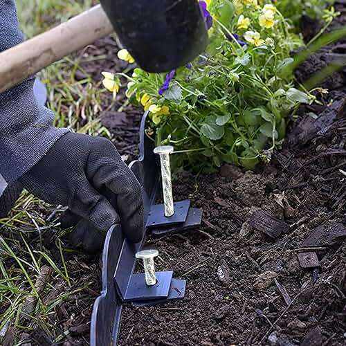 IHOSHENG 14 Inch Heavy Duty Spiral Landscape Spikes Solid Galvanized Metal Garden Stakes for Speed Bump, Wheel Stop, Paver Edging, Floor Covering, Weed Barriers, Tent, Garden Plants (15) - Image 2