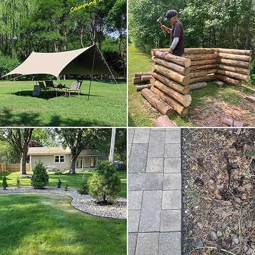 IHOSHENG 14 Inch Heavy Duty Spiral Landscape Spikes Solid Galvanized Metal Garden Stakes for Speed Bump, Wheel Stop, Paver Edging, Floor Covering, Weed Barriers, Tent, Garden Plants (15) - Image 5