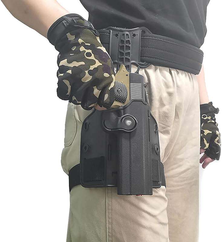 WGLILO Drop Flex Adapter with Single Strap Leg Platform for Gun Holsters, Adjustable Thigh Holster 6004, Drop Leg Panel Attachments Quick Locking, Black - Image 2